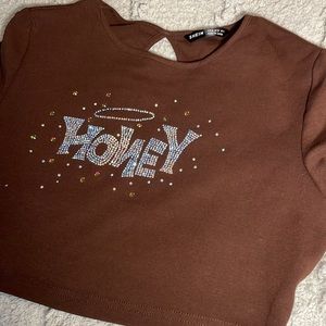 HONEY BROWN CROP TOP